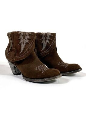 Old Gringo Toluca Suede Western Fold Over Short Boots